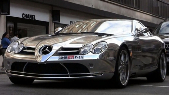  means that this MercedesBenz SLR Brabus dressed in chrome will remain 