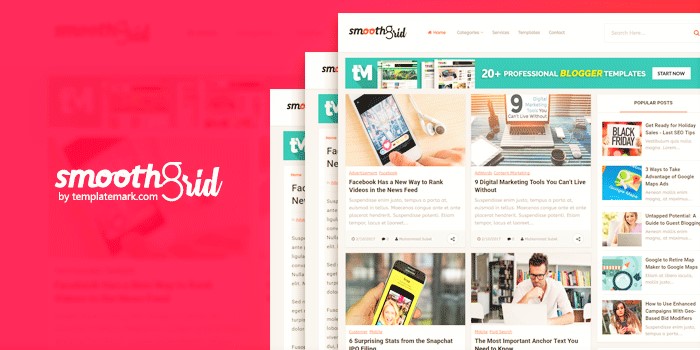 Download Smooth Gird Blogger Template