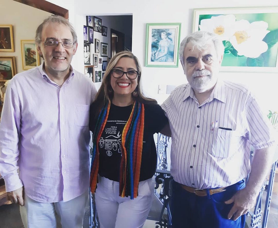 Um dia pra lá de especial, um almoço com os queridos escritores Marco Lucchesi e José Arrabal