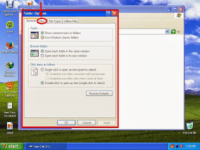 Learn how to show hidden files and folders in windowsXP step9