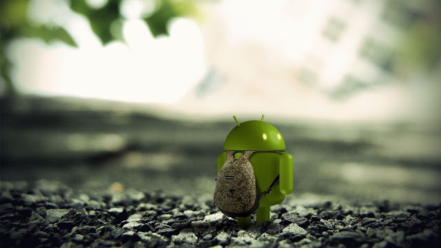 Android Mascot with Bag 3D HD Wallpaper