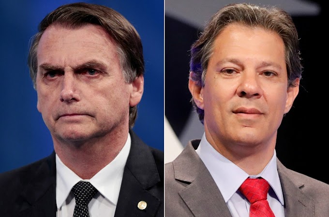 Jair Bolsonaro e Fernando Haddad no segundo turno