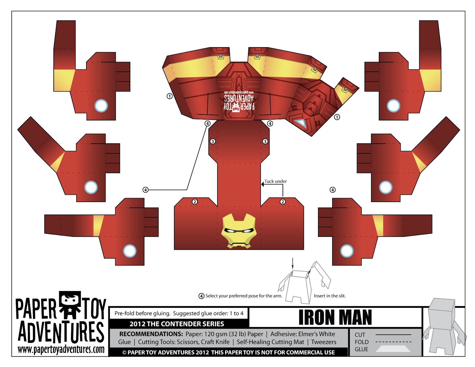 Demon-Works: One Page Papercraft Templates