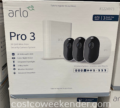 See possible intruders and keep an eye on your home with the Arlo Pro 3 2K QHD Wire-Free Security Camera System