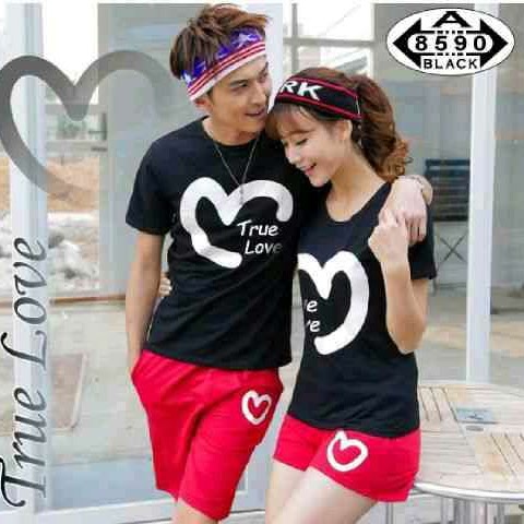 BAJU Couple  sepasang True Love Trend Terbaru Bj006 