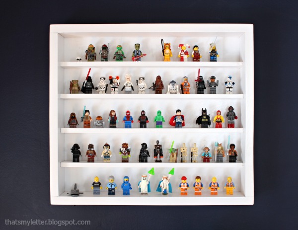 diy lego minifig shelf