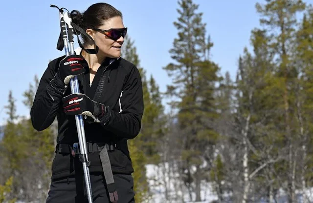 Crown Princess Victoria wore a new black and white ski fair isle jumper, sweater by Soft Goat. Princess Estelle