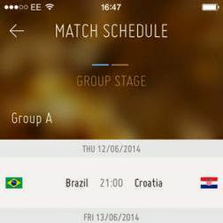 Jadwal Piala Dunia 2014 Gratis di iPhone dan iPad