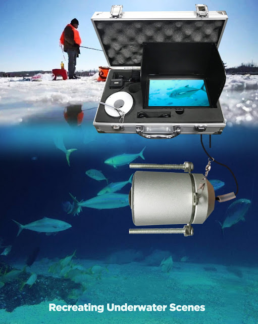 X11 7inch LCD Screen Underwater Fish Finder Waterproof 180° Wide Angle Wireless Echo Sounder Fishing Camera Outdoor Camping Fishing