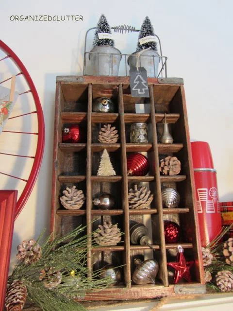 Coca-Cola crate decorated for Christmas.