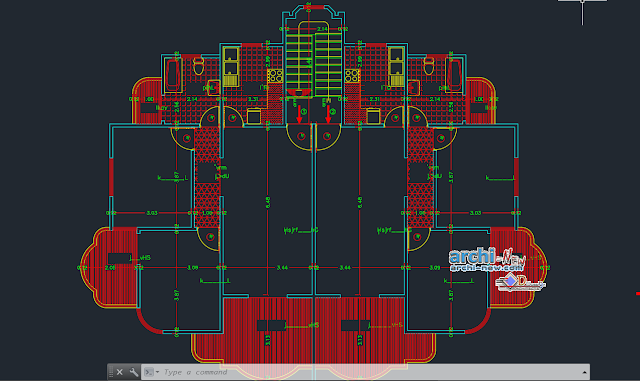 Mansoura Club Chalets in AutoCAD 