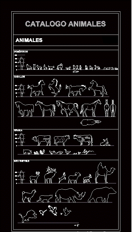 catalogue animal dwg