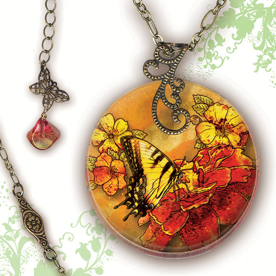 graphic design decoupage jewelry