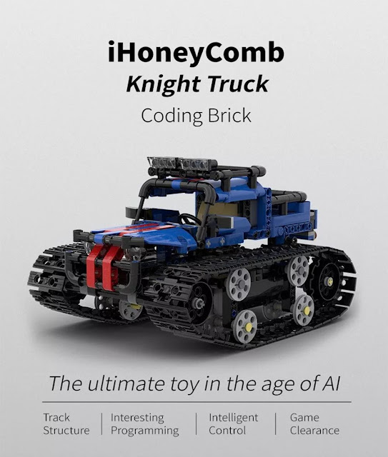 iHoneycomb DIY Smart RC Robot Truck Car Programmable Block Building APP Control Robot Toy Compatible LEGO