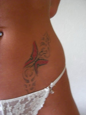 tribal side tattoos. girls, side tribal tattoos