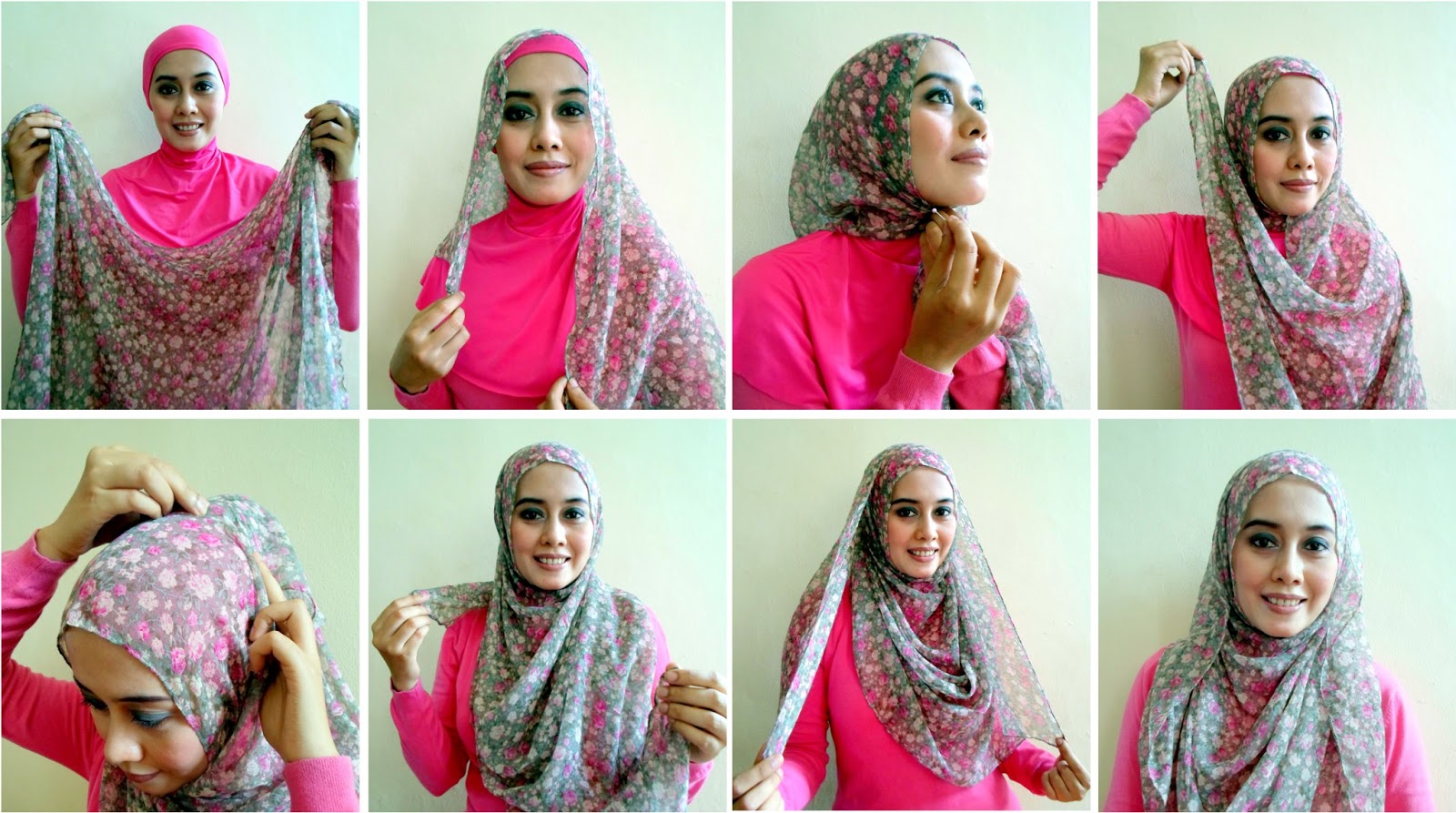 29 Gambarnya Tutorial Hijab Segi Empat Lebar Paling Update