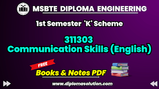 311303 Communication Skills (English) Books/Notes MSBTE Diploma 'K' Scheme Notes Books PDF
