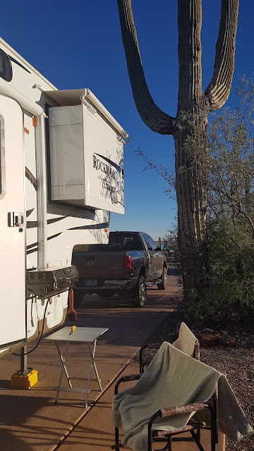 RV BBQ Ready to go. In Organ Pipe National Monument, Arizona.