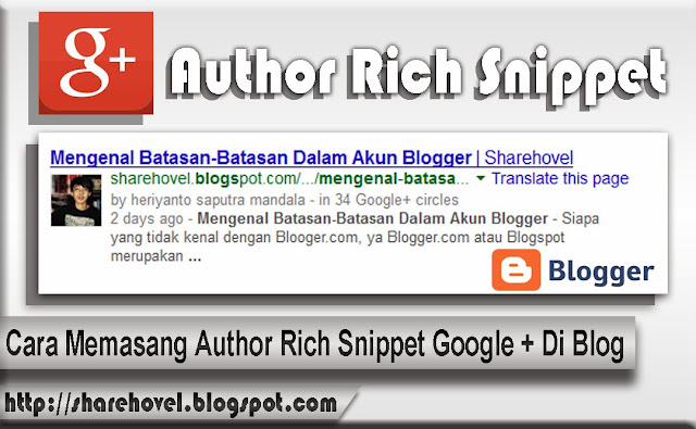 Cara Memasang Author Rich Snippet Google Plus Di Blog by sharehovel