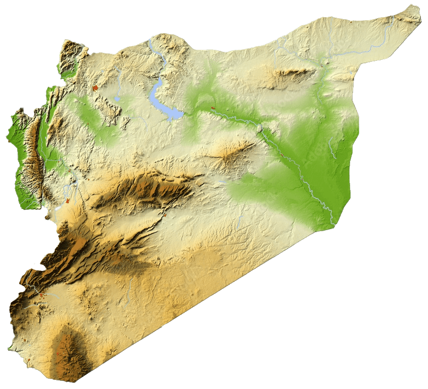 Sýria Relief Map