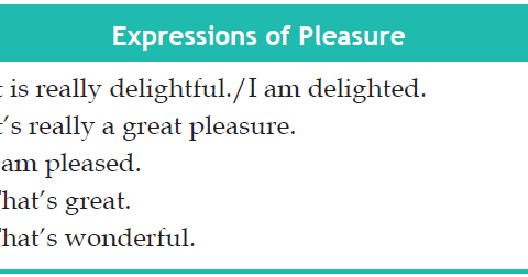 Learning English Text: Expressing Pleasure 