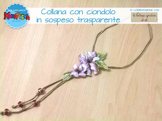 Collana con ciondolo in sospeso trasparente