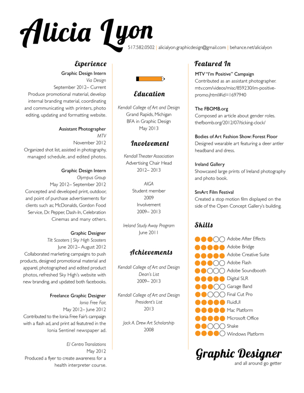 Graphic Design Resume Samples | Sample Resumes