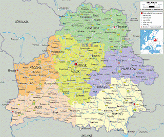 Carte du Bélarus Departement