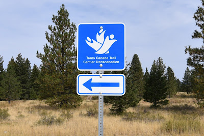 Trans Canada Trail sign British Columbia.