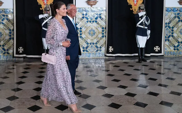 Crown Princess Victoria wore By Malina Sirine dress. Saloni Annabel dress. Birger Christensen Sierina Dress