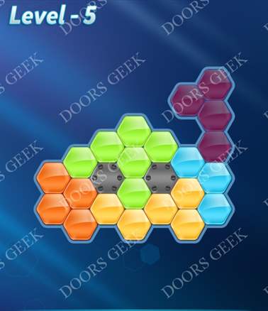 Block! Hexa Puzzle [Intermediate] Level 5 Solution, Cheats, Walkthrough for android, iphone, ipad, ipod