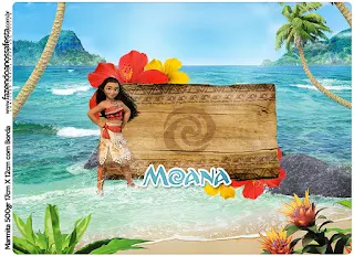 Etiquetas de Moana para imprimir gratis.