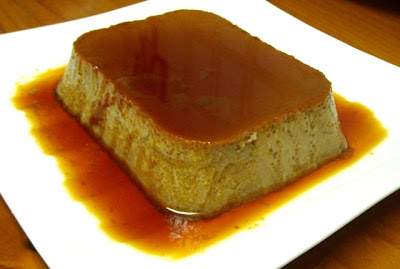 Flan acaramelado de leche de Soya