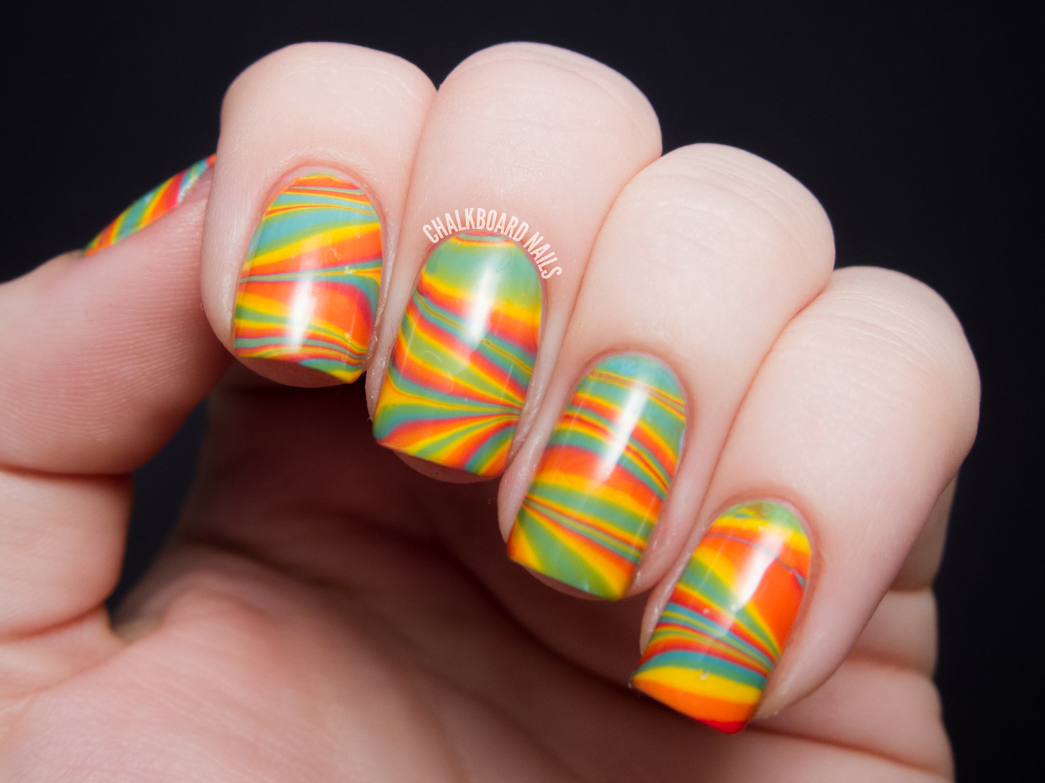 Citrus Water Marble - Zoya Stunning Nail Art