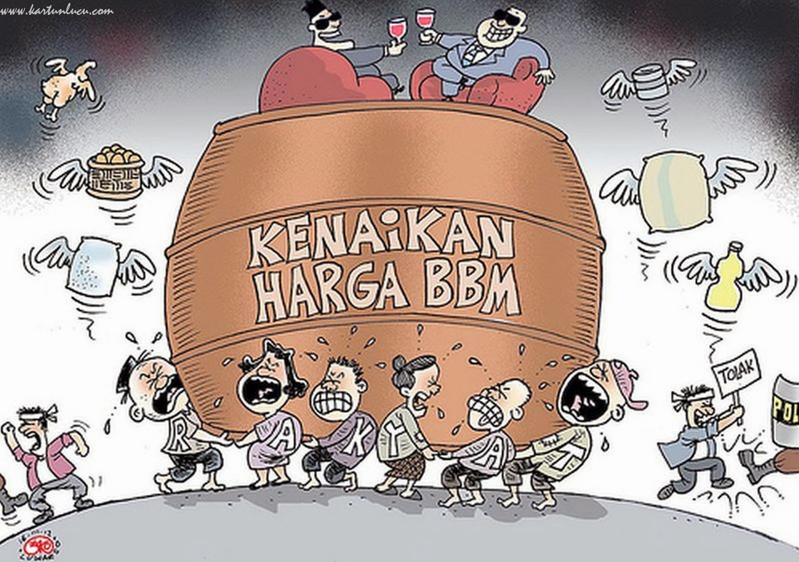 5 GAMBAR KARIKATUR LUCU KENAIKAN BBM Gambar Kartun Lucu Dan