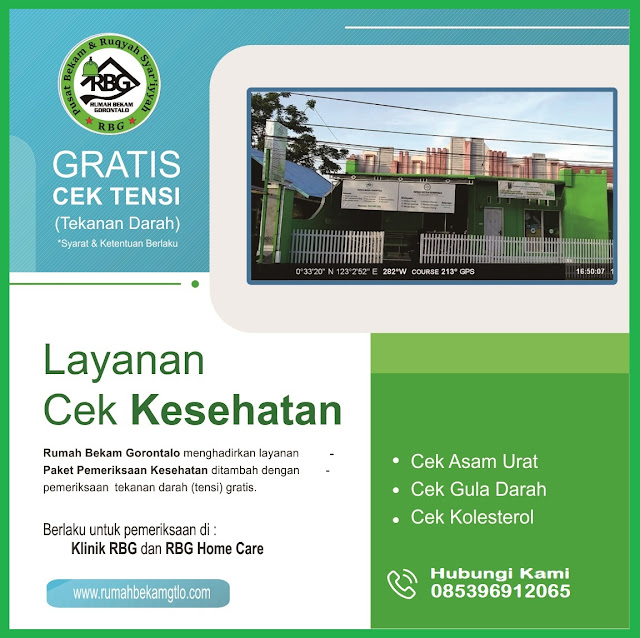 cek tekanan tensi gula darah kolesterol asam urat gorontalo rumahbekamgtlo.com