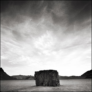 Racetrack Death Valley - Black and White Landscape