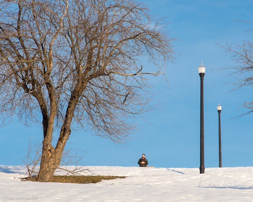 Portland, Maine USA March 2018 photo by Corey Templeton. Atop the highest point of the Western Promenade. 