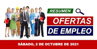 Bolsa de Trabajo Paraguay 2 de Octubre de 2021