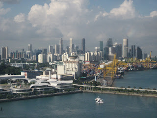 Cloudy Singapore skyline