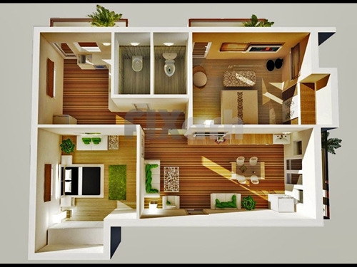  Desain  3D Interior  Rumah  Type  36  yang Keren