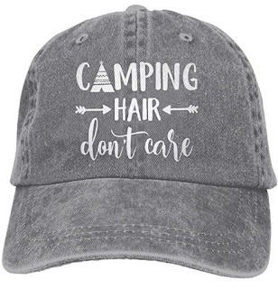 HHNLB Unisex Camping Hair Don't Care-1 Vintage Jeans Baseball Cap Classic Cotton Dad Hat Adjustable Plain Cap