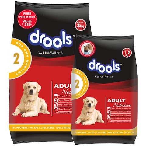 Dogs Products (Drools Chicken and Egg Adult Dog Food, 3 kg with Free 1.2 kg)