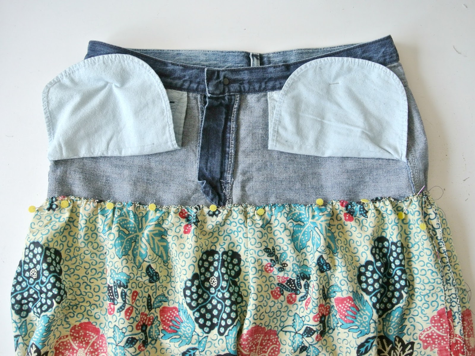 Sew Natural Blog Van Jeans  rok  naar MaxiSkirt