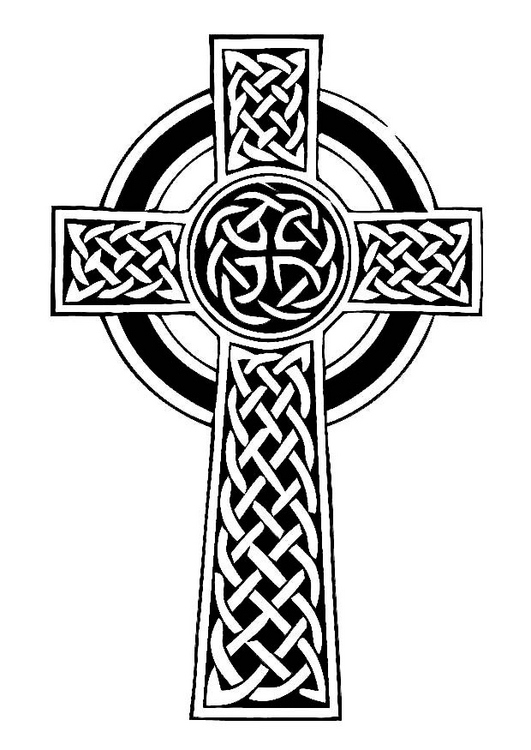 For example he used the sun an Irish symbol in a cross