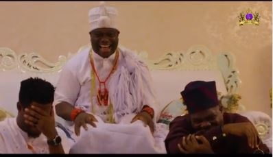 Watch Mr Macaroni's Reaction After Meeting Ooni Of Ife (Video)