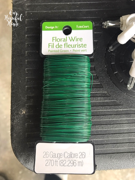 Flora Craft green floral wire 26 gauge