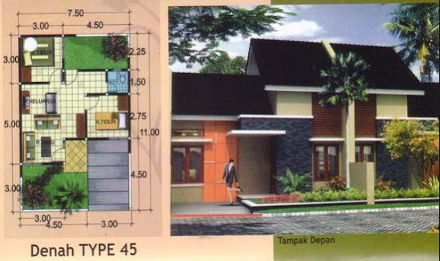 Contoh-contoh Type Desain Rumah Minimalis Modern 