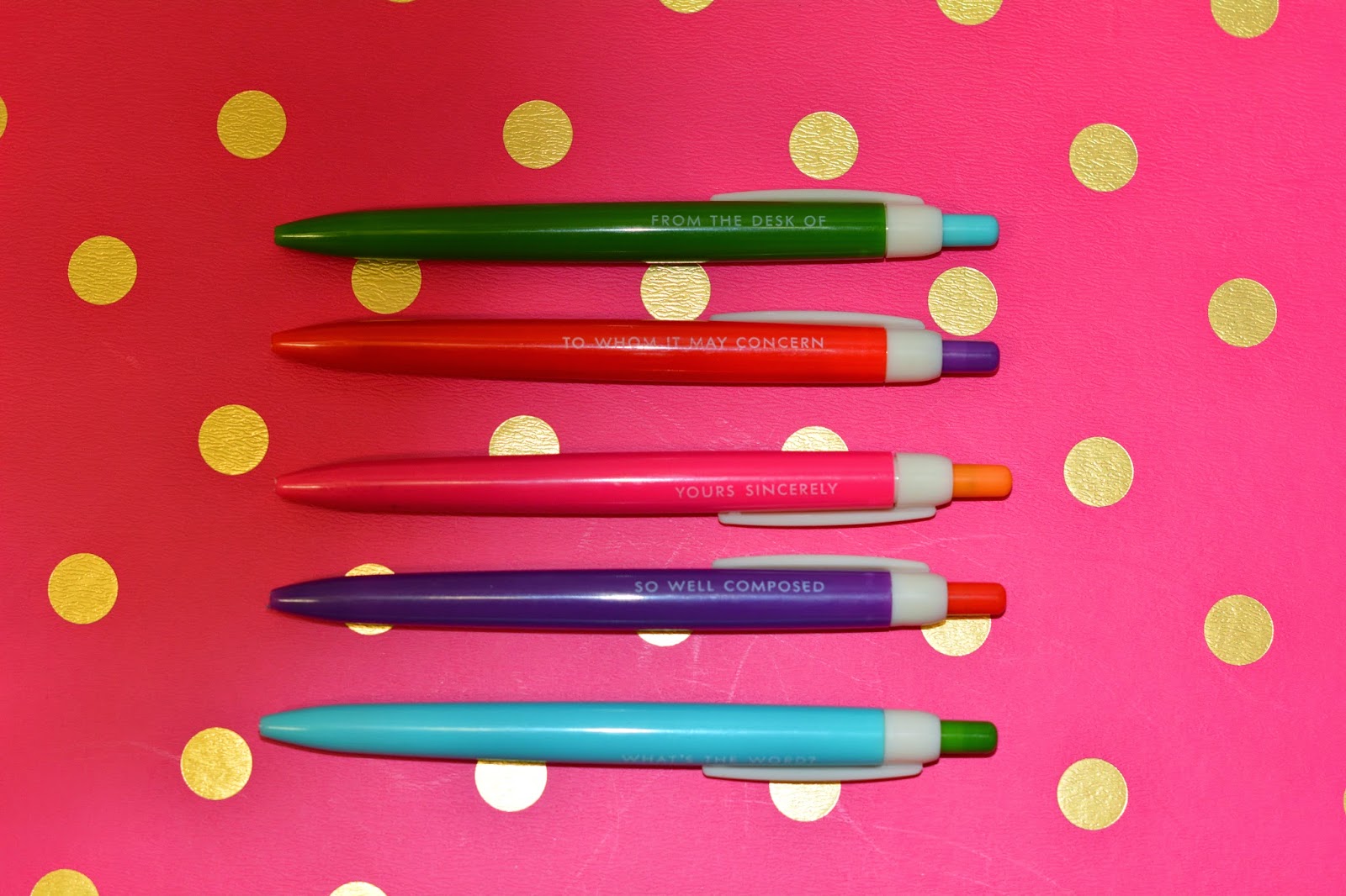 How adorable are these Kate Spade pens!? They have a little saying on ...