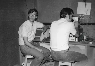 Fernando Millan y Enrique Uribe en Estudio Alea de Luis de Pablos 1969 foto Jesus Ocaña